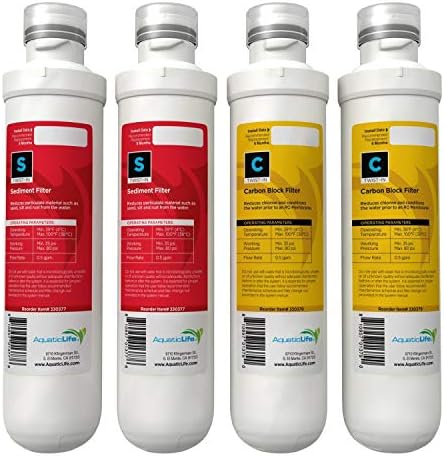 AquaticLife Twist-In Sediment and Carbon Cartridges, 4-Pack by AQUATICLIFE
