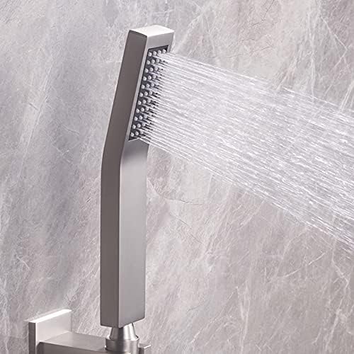 Asyas Brass Handheld Shower Head Hand Shower Head Sprayer Brushed Nickel - Image 2