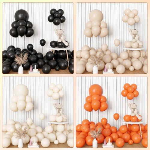 153pcs Halloween Balloon Arch Garland Kit Orange and Black Ghost Balloons - Image 6
