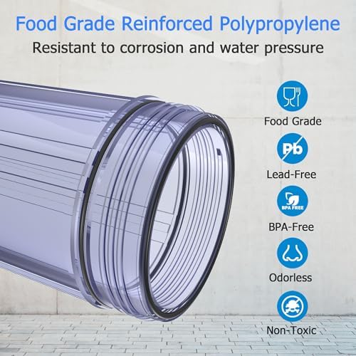 WHT10 Whole House Water Filter Housing Fit 10"x4.5" Sediment etc Filters - Image 3