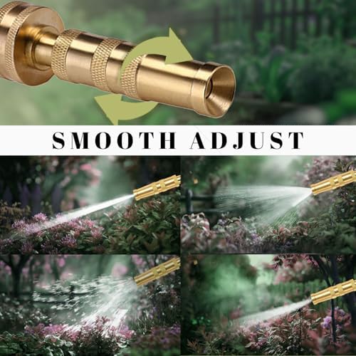 Garden Hose Nozzle Sprayer, High Pressure Metal Water Heavy Duty Hose Nozzle Leak-Proof & Adjustable Trigger for Garden, Patio, Car Wash, Pet Shower - Image 2