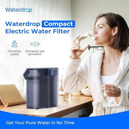 Waterdrop ED02B Compact Electric Water Filter Pitcher, 14-Cup, Blue - Image 2