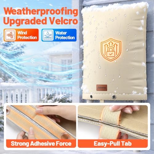 Backflow Preventer Insulation Cover 30" x 24" Pipe Covers for Outside Khaki - Image 4