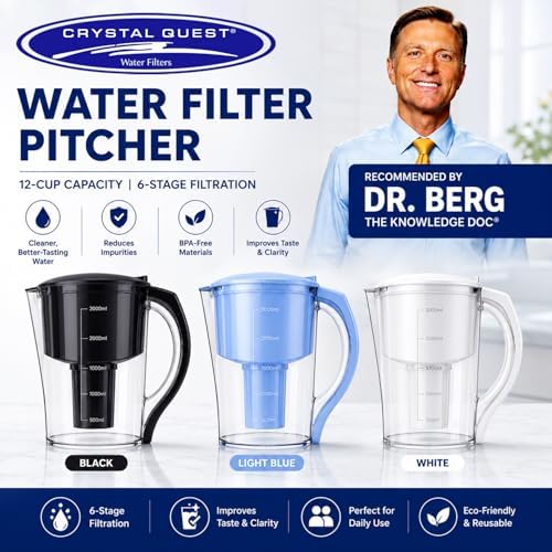 Crystal Quest Water Filter Pitcher, BPA-Free, 2000 Gallons, Demineralizing - Image 2