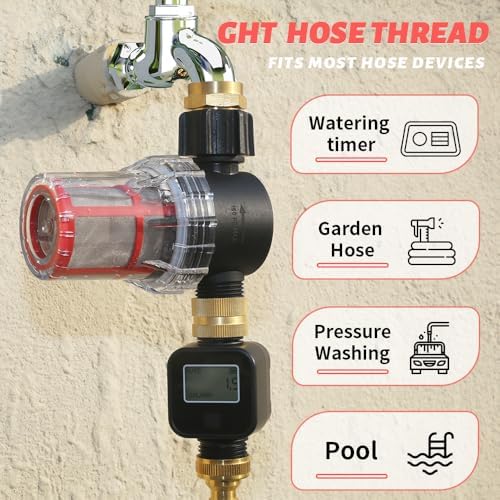 GIEX 200 Mesh Garden Hose Filter with Quick Connect, 3/4" GHT Thread Sediment Trap for Irrigation, Drip System, Misting, Greenhouse & Pressure Washer - Image 2