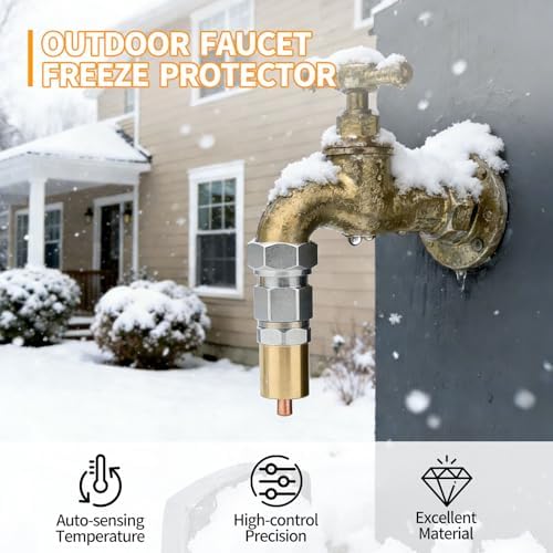 Freeze Protection for Outdoor Faucet - Heavy Duty Outdoor Garden Faucet Valve, Quick Install Water Saver for Lawn, Yard & Farm Faucets(2PCS) - Image 2