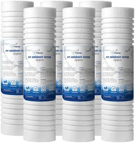 BLUERISE 5 Micron 10" x 2.5" Water Filter, 6 Pack by Bluerise