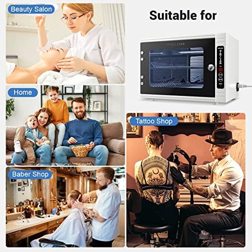 UV Sanitizing Cabinet (12L) Large Capacity - Metal Chemical-Free UVC Cleaner Box with Easy to Use Timer (5-60 Min) for Salon Tools, Manicure Supplies, Baby Bottles, Phones, Cutlery & More - Image 6