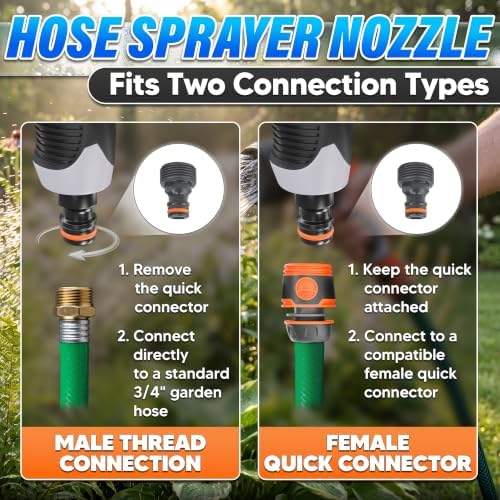 8 Pattern Garden Leak Proof Hose Nozzle Water High Pressure Sprayer - Image 6