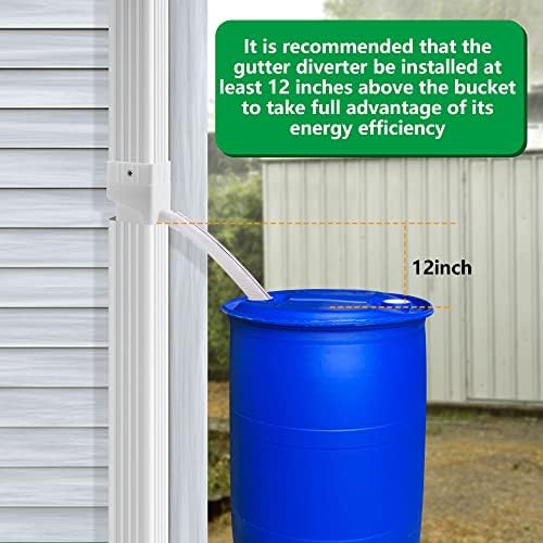 Rainwater Collection System-Rainwater Collection Diverter Connector System-Raindrop Rainwater Colander Kit for Hose for Diverting Water Fits 2’’ x 3’’ Standard Downspout - Image 6