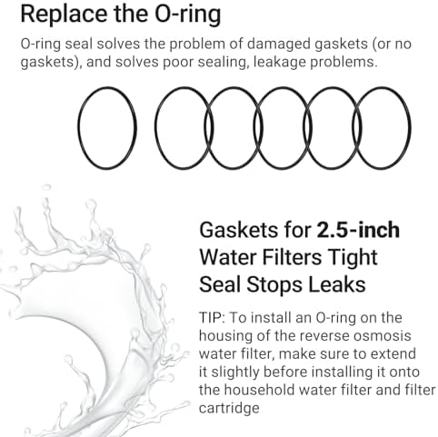 Calvana 2 Water Filter Wrenches with 6 Durable Rubber O-Rings, Compatible with GE Water Systems GXWH20F, GXWH04F, GXRM10RBL, GX1S01R, Quick Installation & Removal Tool, White - Image 6