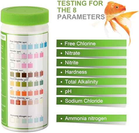 AAwipes 8-in-1 Aquarium Test Kit (150 Strips) for Freshwater & Saltwater - Quick & Accurate Water Testing for Aquariums & Ponds. Tests Free Chlorine, Hardness, pH, Ammonia Nitrogen, etc. (K02-150) - Image 3