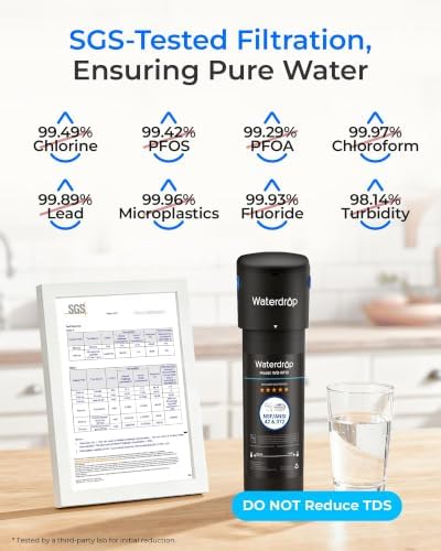 Waterdrop 10UA Under Sink Water Filter System with 2 Filters, 2 Year - Image 3