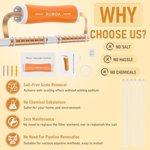 Whole House Electronic Water Descaler, Salt-Free Water Softener Alternative - Image 2