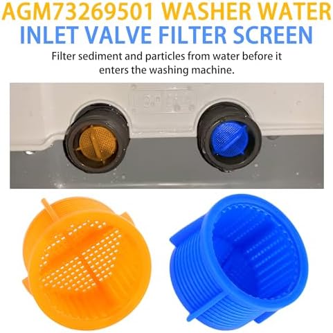 4-Pack AGM73269501 Washing Machine Water Filter Screen, Fit for LG, Kenmore & Whirlpool Washer Machines, Washer Water Inlet Valve Filter Screen, Replace 1810261, AP5202486, PS3618281, EAP3618281 - Image 2