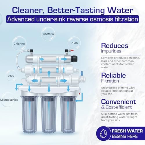 Crystal Quest Thunder Ultrafiltration/Carbon (GAC) - Reverse Osmosis Under Sink Water Filter – 14 Stages of Filtration + UV Filtration – Ultra & RO Membranes - Complete Installation Kit - 100 GPD - Image 3