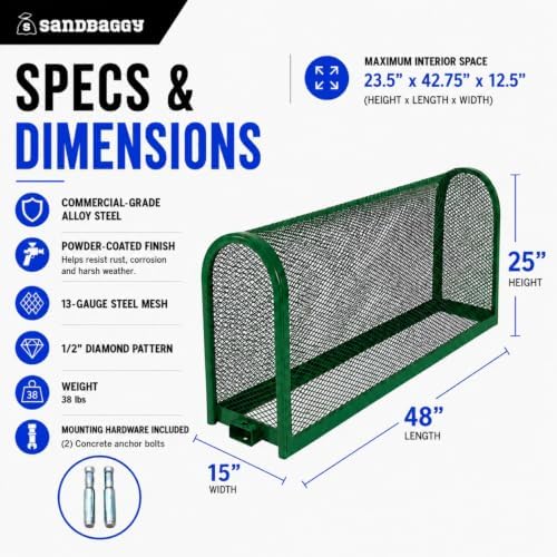 Sandbaggy Durable Backflow Security Cage – Backflow Preventer Enclosure | 2 Year Warranty (48” x 25” x 15” (LxHxW), 1, Count) - Image 2