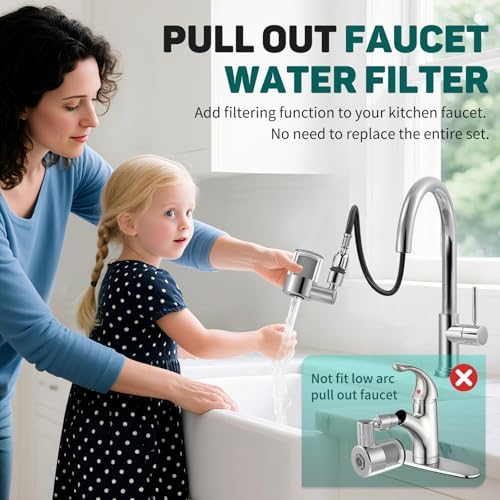 CECEFIN 720 Swivel Sink Faucet Water Filter NSF/ANSI/CAN 372, 22pcs Adapter - Image 4