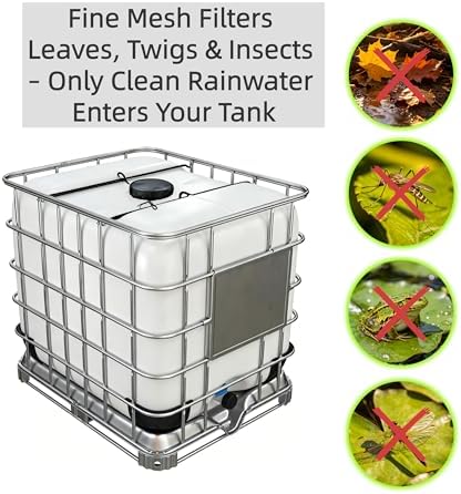 4Pcs IBC Mesh Cover for 275 Gallon IBC Tote 11.8" Rainwater Filter Screen - Image 3