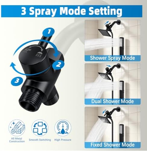 YDmeet High Pressure Dog Shower Attachment with ON/OFF Switch (Black) - Image 6