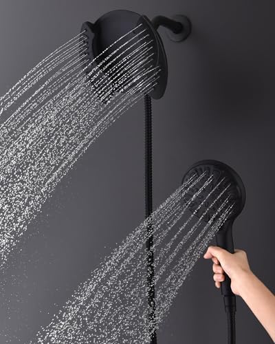 INAVAMZ 2 in 1 Shower Head with Handheld Combo High Pressure Black 2.5 GPM - Image 2