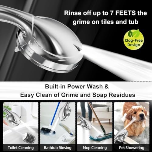BESAQUO 9 Functions High Pressure Handheld Shower Head with Power Wash - Image 5
