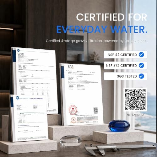 Purewell 5-Stage Gravity Water Filter System with Alkaline Water Technology - Image 3