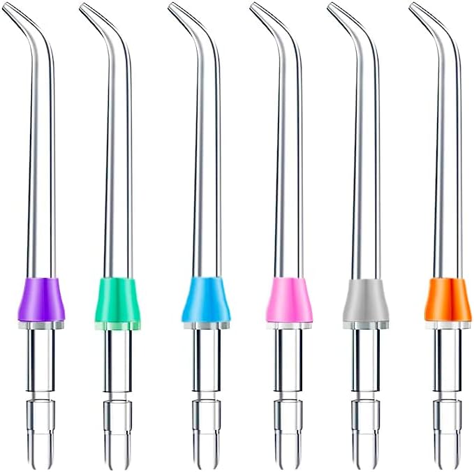 Flosser Replacement Tips for Waterpik Water Flosser, High-Pressure Water Flosser Tip Replacement, Compatible with Waterpik Oral Irrigator (6-P) by Carepik