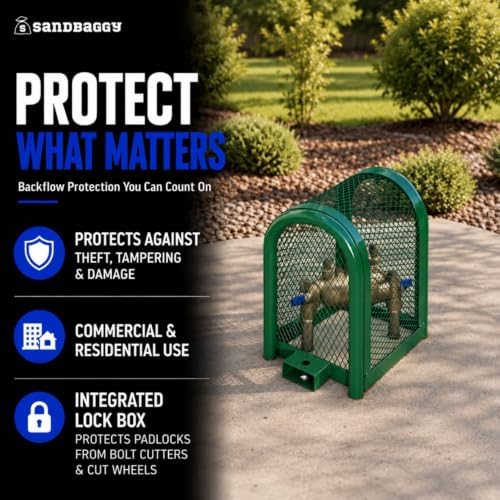 18"x12"x10" Backflow Security Cage – Backflow Preventer Enclosure (Green) | 2 Year Warranty - Sandbaggy (2, Green) - Image 5