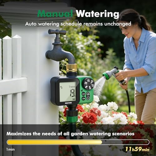 RESTMO Water Timer, Oversized LCD Sprinkler Timer with Brass Inlet - Image 3