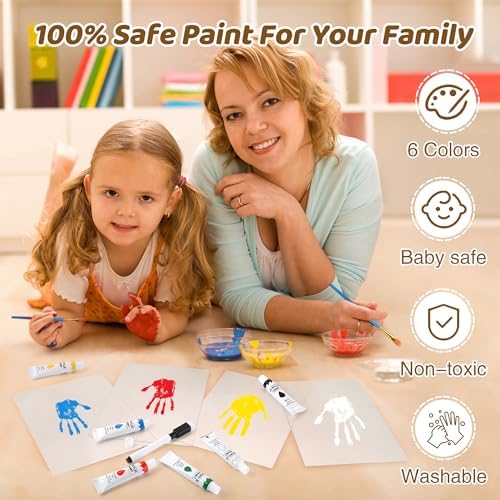 Family Handprint Kit for 4, Hand Print Keepsake Frame DIY Craft Gift - Image 4