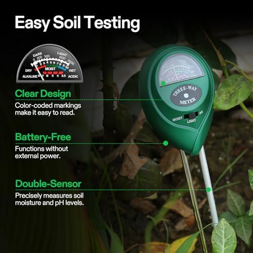 VIVOSUN Digital pH Meter, 3-in-1 TDS/EC/Temperature Meter, 3-in-1 Soil Moisture/pH/Light Tester Combo for Home, Garden and Hydroponics - Image 6