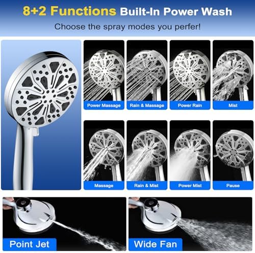 Handheld Shower Head High Pressure - Magnetic, 10 Modes Adjustable - Image 4