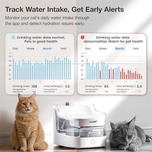 PETGUGU Smart Bundle: WiFi Cat Water Fountain with App + PF5 Pet ID Card – Real-Time Multi-Pet Tracking, Weekly Health Reports, Ultra-Quiet Wireless Pump & 8-Layer Filtration (2.4G Only) - Image 5