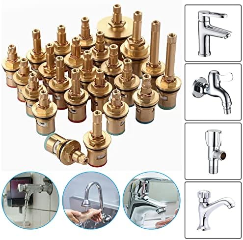 Brass Ceramic Cartridge, G1/2" Tap Ceramic Stem Cartridges Replacement for Hot Cold Water Faucet Spool Valve (Type M1- H43mm) - Image 7