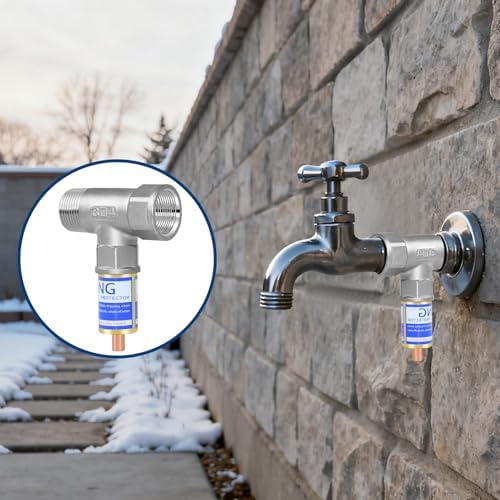 2 Set T-Type Outdoor Faucet Freeze Protector, Metal Spigot Covers with Tape - Image 7