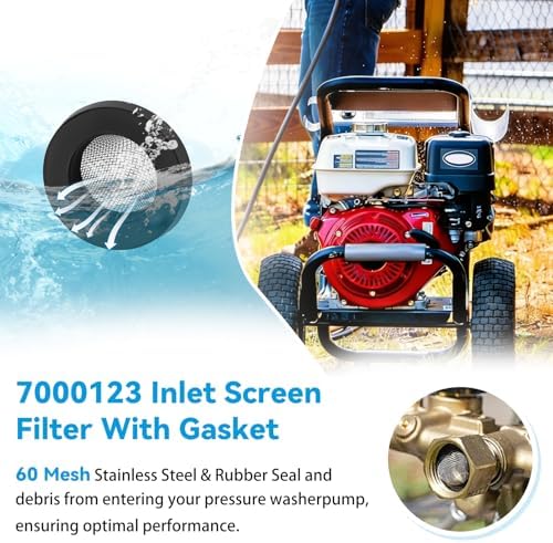 7000123 Inlet Screen Filter with Gasket for Simpson Pressure Washer Pumps - Image 2