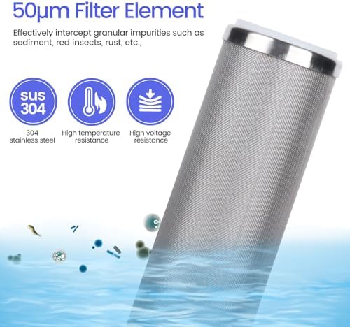 Stainless Steel Cleanable Wire Mesh Filter Cartridge 10”Length,2.5"OD(800 Micron) - Image 6