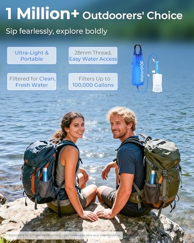 Waterdrop Gravity Water Filter Straw, Camping Water Filter, 0.1 Micron - Image 2