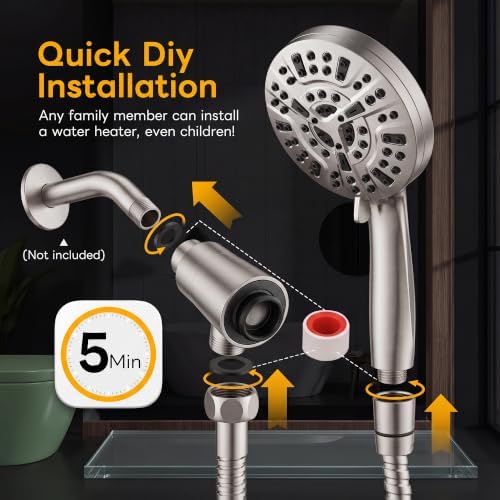 Magnetic Handheld Shower Head Brushed Nickel - Image 6