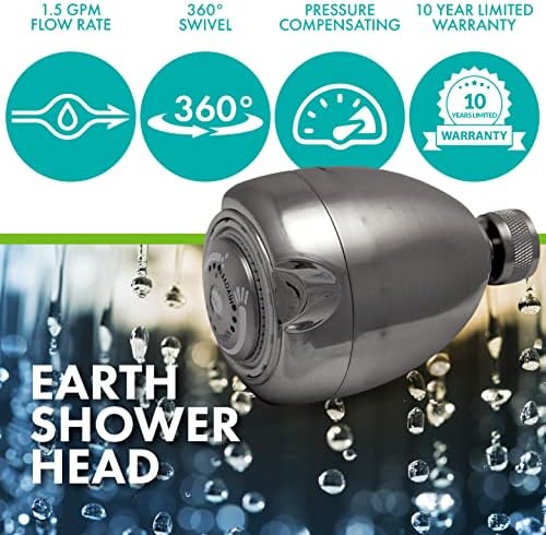 Niagara Conservation High Efficiency 1.5 GPM Earth Spa 3-Spray Showerhead in Brushed Nickel, N2915BN - Image 2