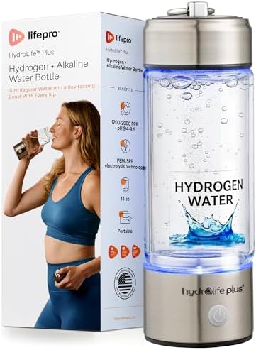 Lifepro HydroLife Hydrogen Water Generator Portable Bottle with SPE/PEM by Unknown