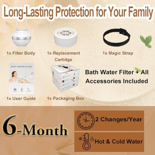 Bath Filter for Tub, 10-Stage Water Filtration System – Softens Hard Water, Removes Chlorine & Contaminants, Universal Fit for Any Bathtub Faucet, BPA Free, Portable for Travel & Home - Image 7