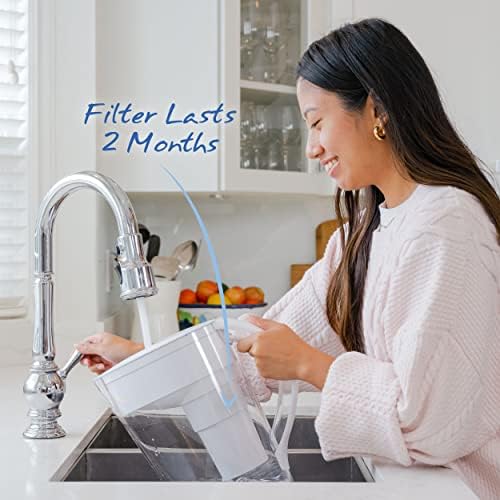 Single Replacement MINA Alkaline Water Filter by Santevia | Single At Home Water Pitcher Filter Adds Minerals and Makes Alkaline Water | Chlorine and Lead Water Filter | American Filtration Media - Image 5