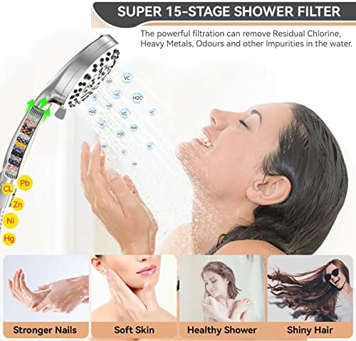 2 Pack Shower Filter Cartridge, JNILE 15 Stage Replacement Shower Filter - Image 5