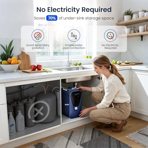 GLACIER FRESH GFU03 Electric-Free Reverse Osmosis Water Filter 800 GPD - Image 4