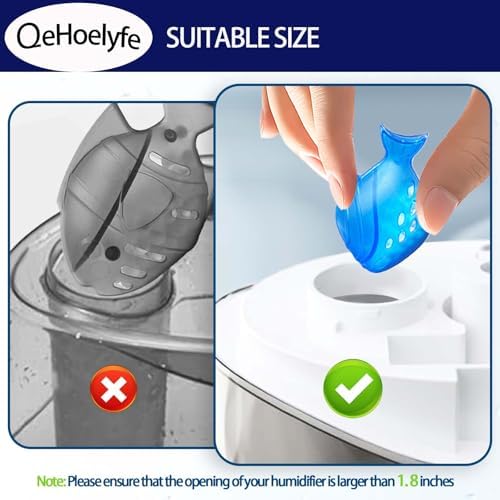 12 Pack Universal Humidifier Cleaner Fish for Humidifiers, Fish Tanks and Warm & Cool Mist Humidifiers, Cleaning Ball, Prevents Hard Water Build-Up, Purifies Water, Eliminates White Dust and Odor - Image 5