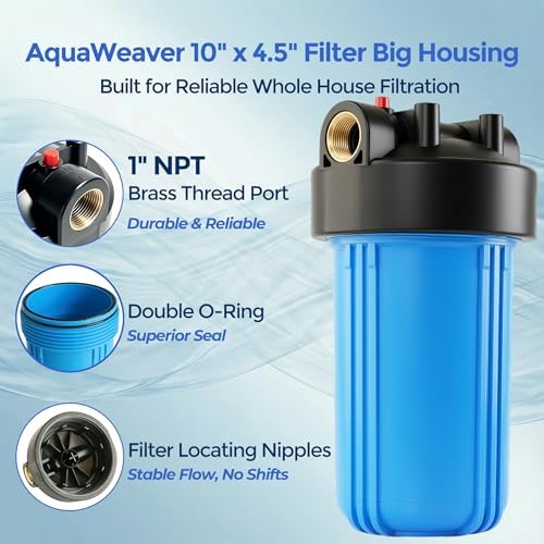 WH-10HD 10" x 4.5" Whole House Water Filter Housing - Image 2