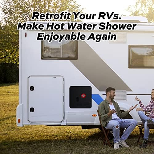 FOGATTI 18" x 18" InstaShower 8 RV Tankless Water Heater Door, Black - Image 5
