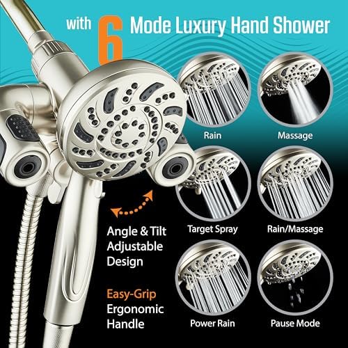 AquaDance High Pressure 156-mode Handheld Shower Head Combo with Hydro Arms - Image 6